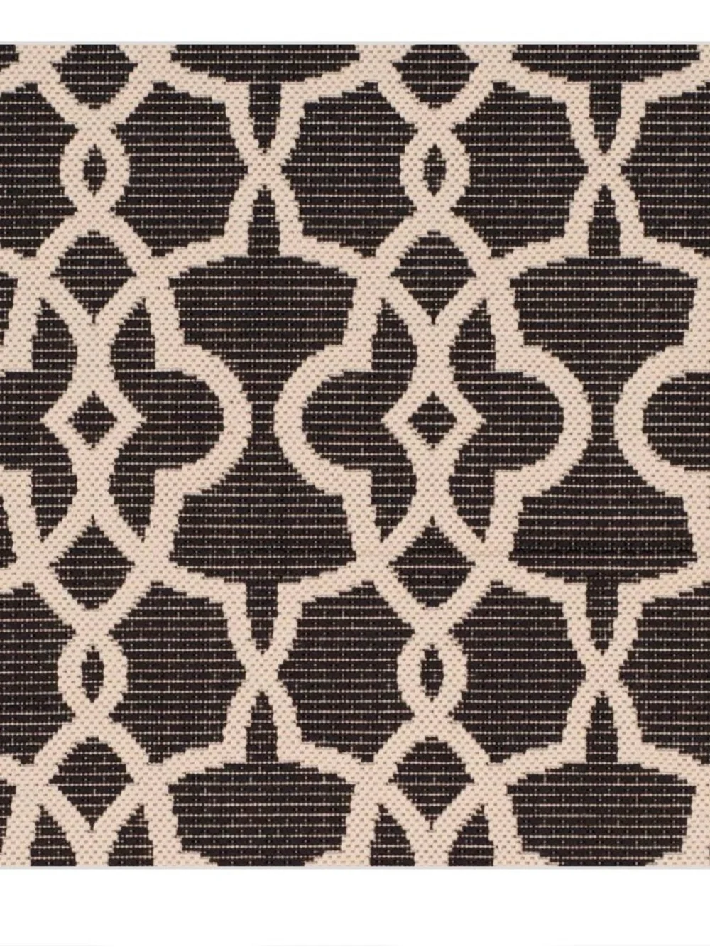 New Safavieh courtyard Black cream indoor outdoor Door Mat rug 3x5